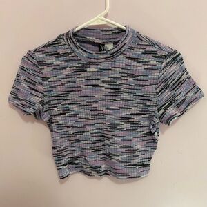 HM purple top and skirt set